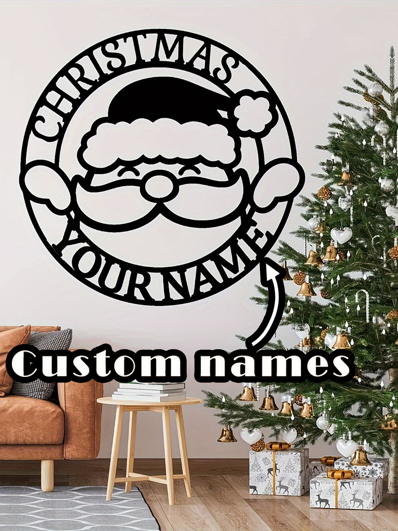 Santa Claus Christmas Wall Decoration Sign